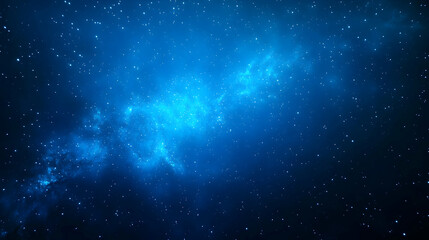 Fototapeta premium A Deep Blue Cosmic Background with a Galaxy of Stars and Nebulae