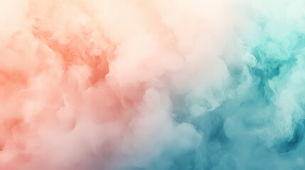 Vivid Cloudscape With Soft Blue And Pink Orange Pastel Gradients In A Dreamy Abstract Style