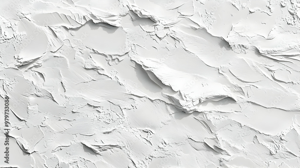 Poster abstract white 3d textured background with irregular shapes and deep crevices - minimalist modern de