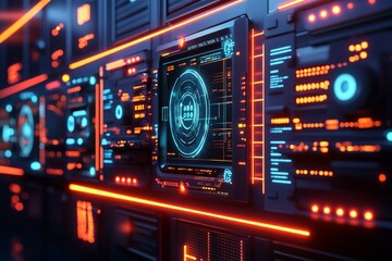 Fototapeta premium The Twin Network, Digital Twin Technology