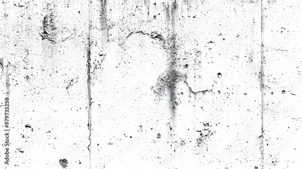 Poster grunge white concrete wall texture with cracks and stains - seamless background pattern for design p