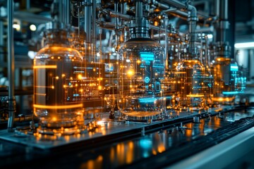 Fototapeta premium The Twin Network, Digital Twin Technology