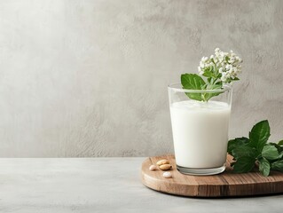 Fermented kefir drink with beneficial bacteria visualized around, supporting digestion and immunity