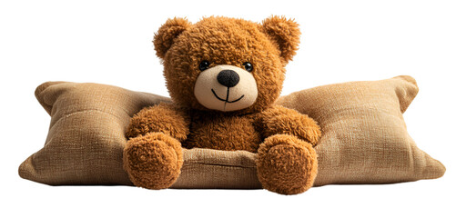 a stuffed teddy bear in a blanket. 