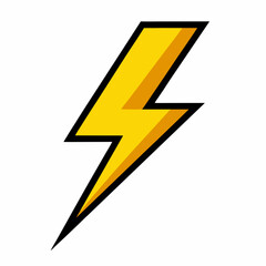 Lightning vector on white background