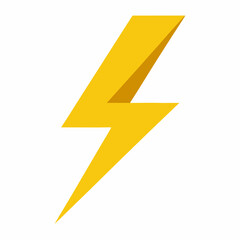 Lightning vector on white background