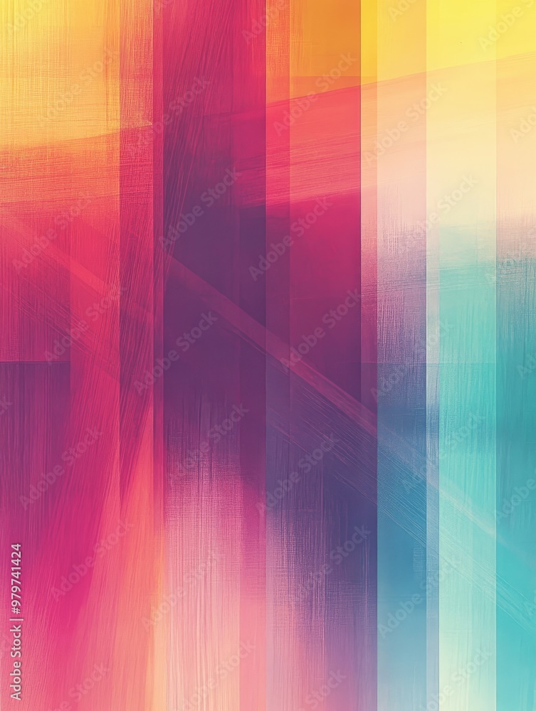 Poster abstract background with a vibrant gradient of colors, featuring a subtle criss-cross pattern of str