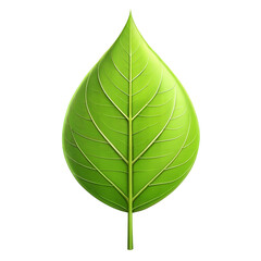 Green leaf icon on a black background, symbol of nature, environment, and ecology.