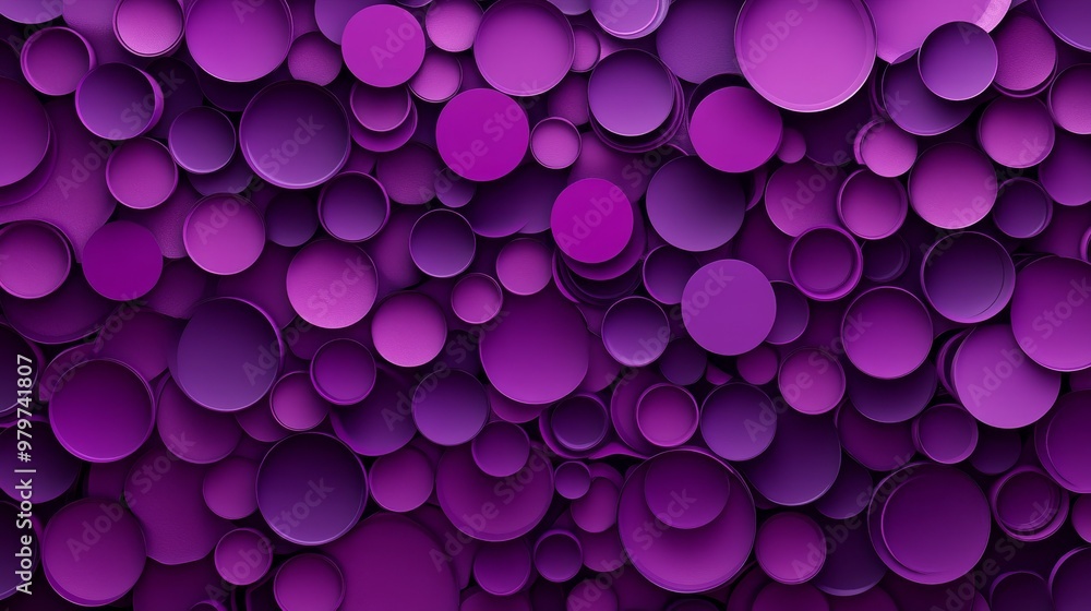Poster abstract purple circles background, a mesmerizing pattern of overlapping circles, symbolizing unity,