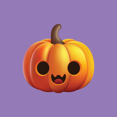 A cartoon pumpkin with a smile on its face
