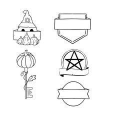Halloween Vector Set Elements