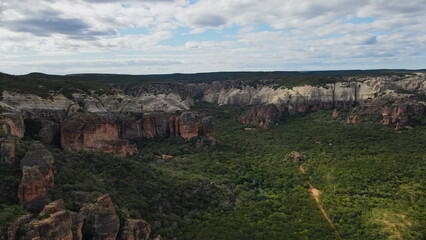 Serra da Capivara National Park in Brazil. Aerial View. 