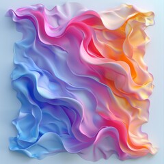 Obraz premium Blue and purple abstract fabric waves background. Magic splash with watercolor futuristic splashes and dynamic energy with colorful explosion