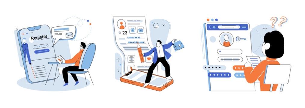 User authorization. Vector illustration. The user authorization concept emphasizes importance access control Advances in technology have improved user security in information technology Internet