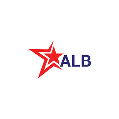 ALB Abstract initial monogram letter logo, alphabet al logo icon design