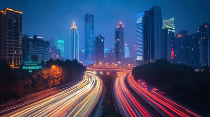 Fototapeta premium Smart City Wifi Lan Networks 