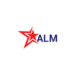 ALM Abstract initial monogram letter logo, alphabet al logo icon design