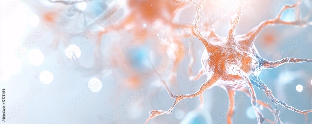 Poster understanding multiple sclerosis immune response and nerve damage visualization - a medical illustra