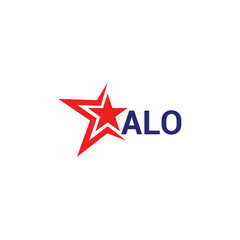 Fototapeta premium ALO Letter Initial Logo Design Template Vector Illustration