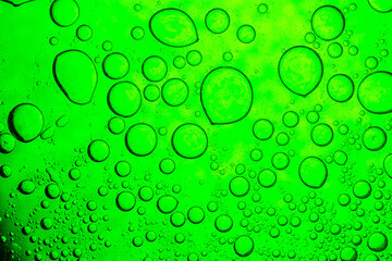 Macro green bubble texture,The close distance of the green bubble,Bubble, DNA, Drop, Liquid, Medicine,Foam Bubble from Soap or Shampoo Washing,Poland, Biochemistry, Biotechnology, Laboratory, Water