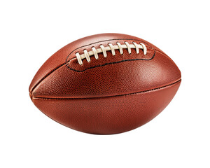 American football ball on a white background. Perfect for sports related designs, football season promotions, and social media visuals. Generative AI