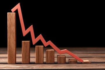 Predictive software displaying falling interest rate trends over time
