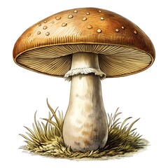 mushrooms in grass