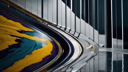 Abstract art’s vivid colors and dynamic shapes create a visually engaging and memorable piece