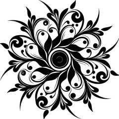 Flourish swirls vector illustration on white background