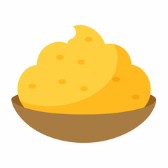 Vector design of mashed potatoes on a white background