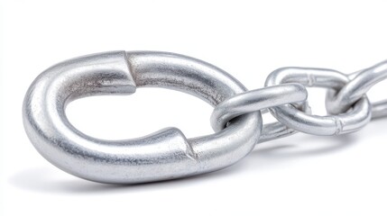 Obraz premium A silver chain with a silver clasp