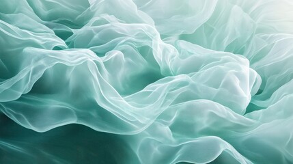 Obraz premium a poetic marriage of mint green and seafoam blue abstract shape, generative ai transparent background