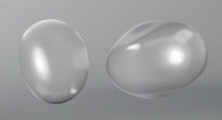 cosmetic moisturizer water molecule, Cosmetic Essence, Liquid bubble, Molecule inside Liquid Bubble on transparent background, 3d rendering