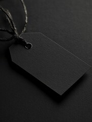 black blank gift tag on a black background (4)
