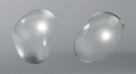 cosmetic moisturizer water molecule, Cosmetic Essence, Liquid bubble, Molecule inside Liquid Bubble on transparent background, 3d rendering