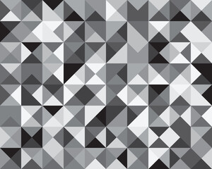 Gray triangular geometric template, abstract seamless pattern