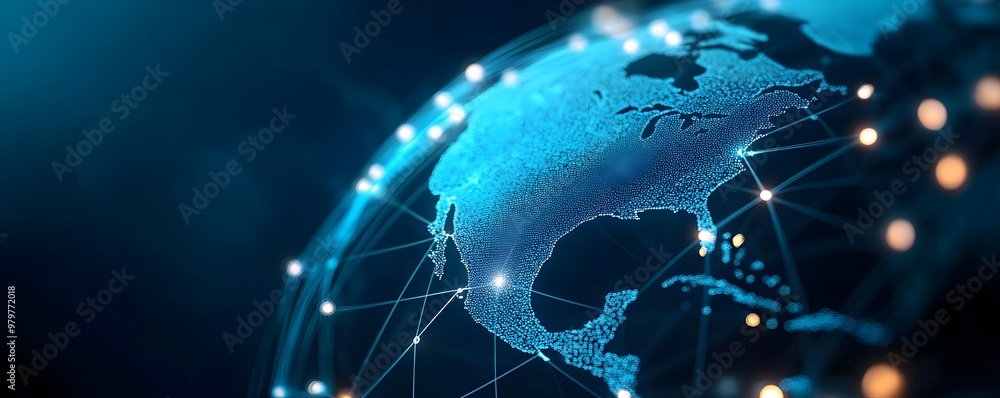 Poster global trade routes map - visualizing shipping lanes and transport systems for optimized internation