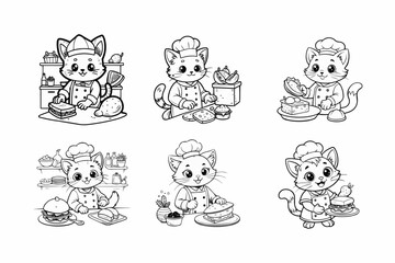 set of funny animals