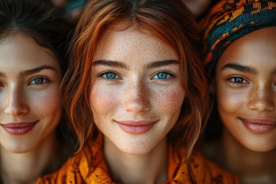 aigenerated collage of diverse smiling faces representing global unity and happiness seamless blend of various ages ethnicities and genders creates a powerful image of human connection