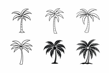 set of palm trees