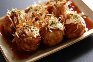Japanese famous dish Takoyaki