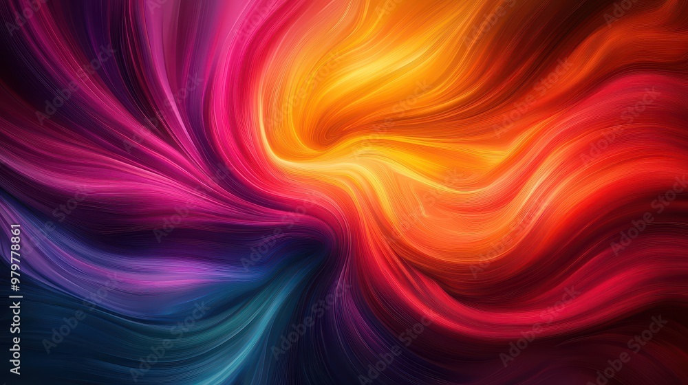 Aufkleber a vibrant swirl of colors blending harmoniously, creating an abstract piece that evokes emotion and 