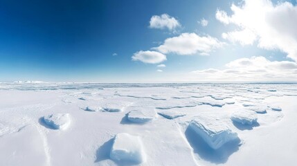 Frozen Arctic ocean, biting cold, polar expanse.