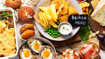 Traditional British food.