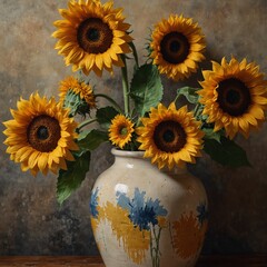 still life with sunflowers
