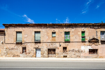 Traditional Houses Line Las Postas Street in Soria, Spain