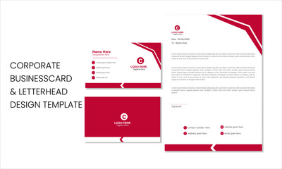 creative professional & corporate letterhead & business card design template