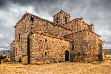Gothic Church of Nuestra Se&ntilde;ora Del Rosario in Gallinero, Soria, Spain