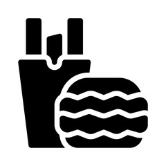 Obraz premium burger glyph icon