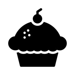 cupcake glyph icon
